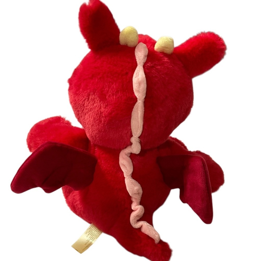 Red Dragon Plush Stuffed Animal with Heart 11” - Picture 4 of 8
